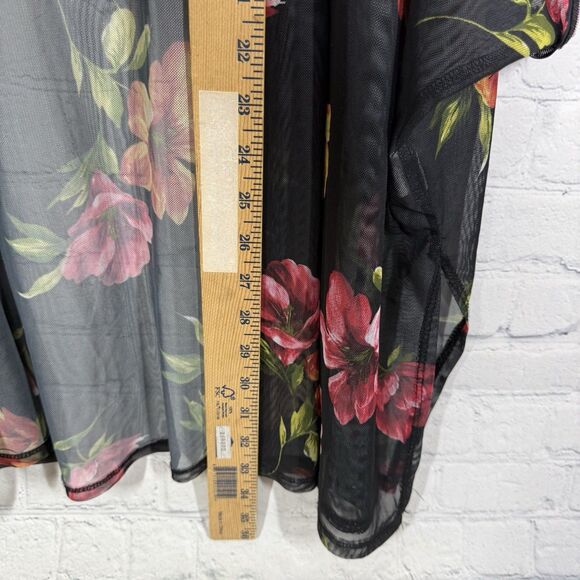 Ambiance Cover Kimono Women Plus 1X Floral Sheer Cottage Feminine Fairy Boho - Picture 8 of 8